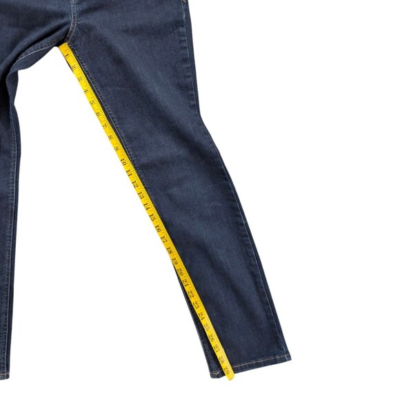 Crown Ivy Straight Leg Jeans Womens Blue Dark Wash Stretch Denim Size 8 - Picture 8 of 9